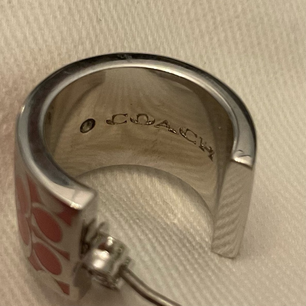 Coach Signature Huggie Earrings - Picture 4 of 5